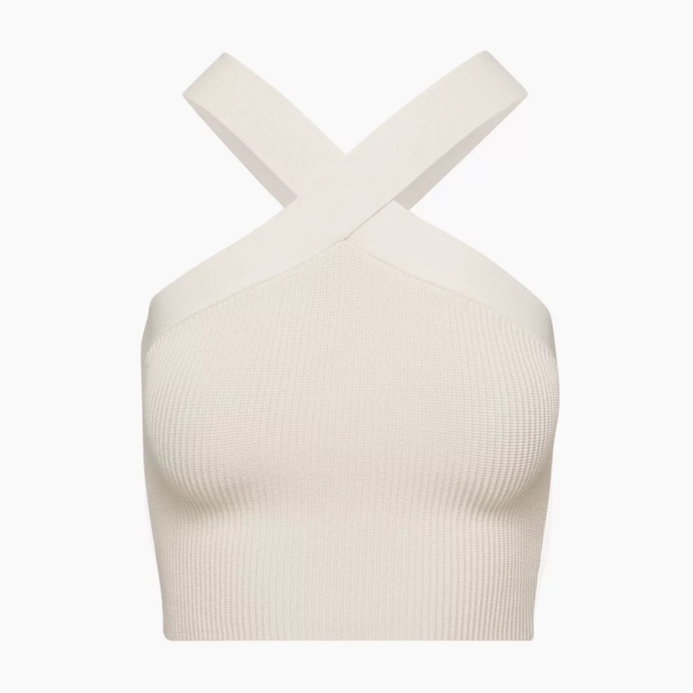 Babaton Aritzia Sculpt Knit Criss Cross Cropped Tank
